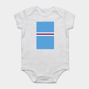 Manchester City Blue White Maroon Colours Bar Design Baby Bodysuit